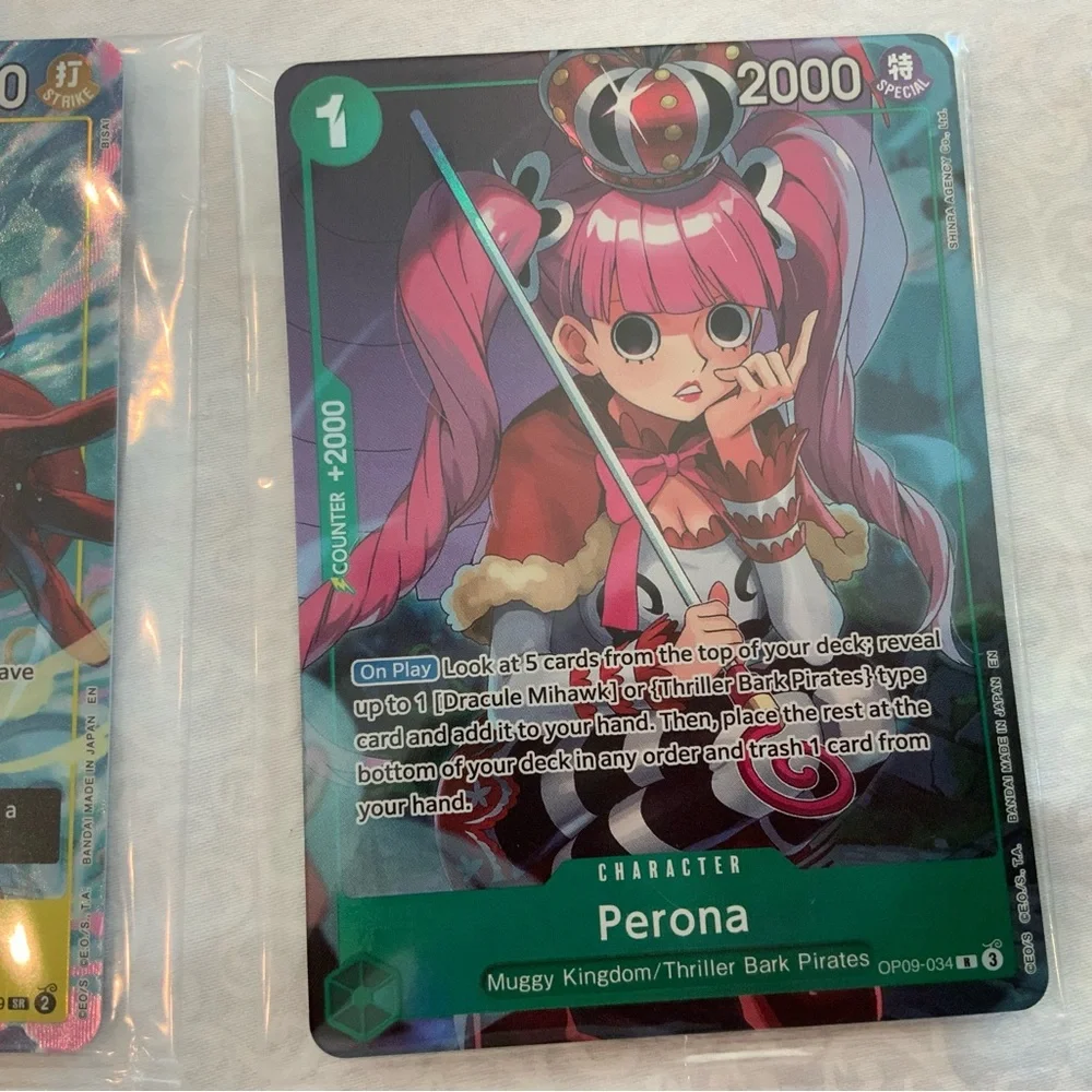 Lot Of 5 One Piece Perona Monkey D Luffy Dracule Mihawk Card Game